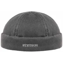 Quimper Docker Cap Black Cotton - Stetson Reference: 8272 | Traclet Hat Shop