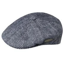 Casquette béret Wool Herringbone - Kangol-noir Reference : 8297 | Chapellerie Traclet