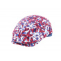 Floral flat cap beret