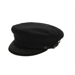 Saint Malot Black Wool Navy Cap - Traclet