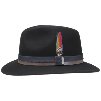 Chapeau Traveller Pitman Noir- Stetson-  chapellerie traclet Reference : 3848 | Chapellerie Traclet