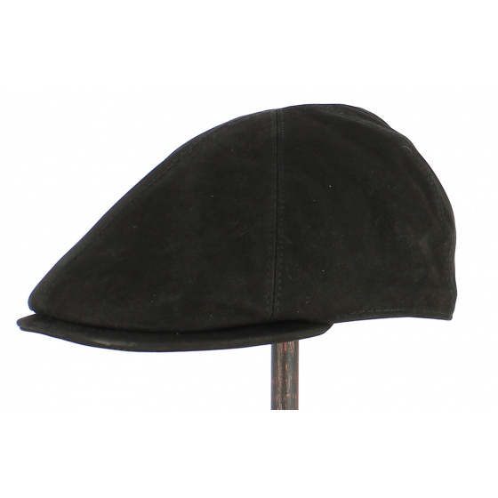 Black Westport Leather Cap - City Sport
