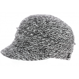 Black Mottled Walk Newsboy Cap - Traclet