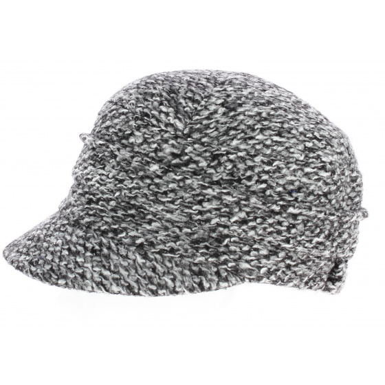 Black Mottled Walk Newsboy Cap - Traclet