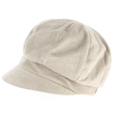 Casquette Gavroche Liseron Velours Beige - TRACLET  Reference : 4050 | Chapellerie Traclet