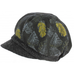 Black Palaka Newsboy Cap - TRACLET
