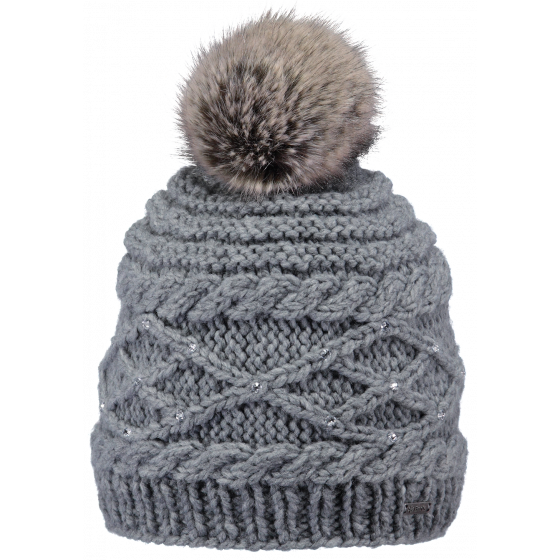 Claire Grey Pom Pom Beanie - Barts