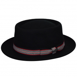 Klaxon Black Porkpie Hat - Bailey