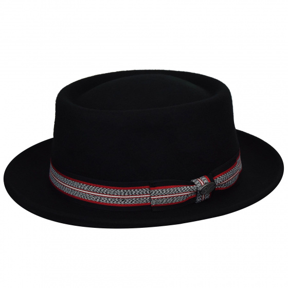 Klaxon Black Porkpie Hat - Bailey