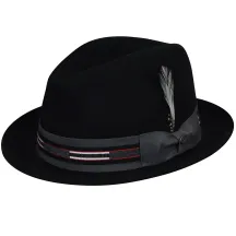 Chapeau trilby Marr Noir - Bailey - Chapellerie Traclet Reference : 3315 | Chapellerie Traclet