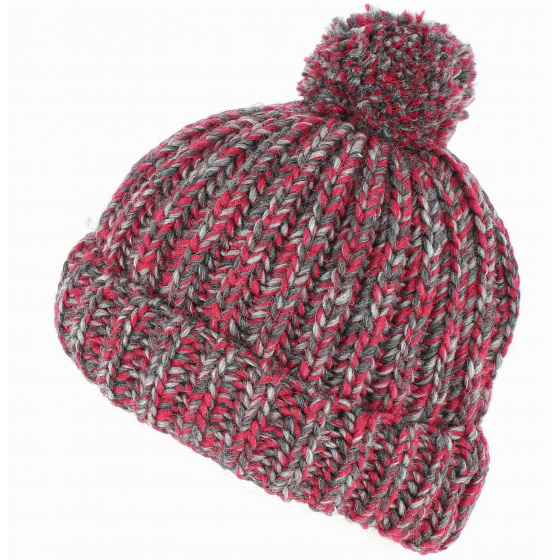 Agrume Burgundy Pompom Beanie