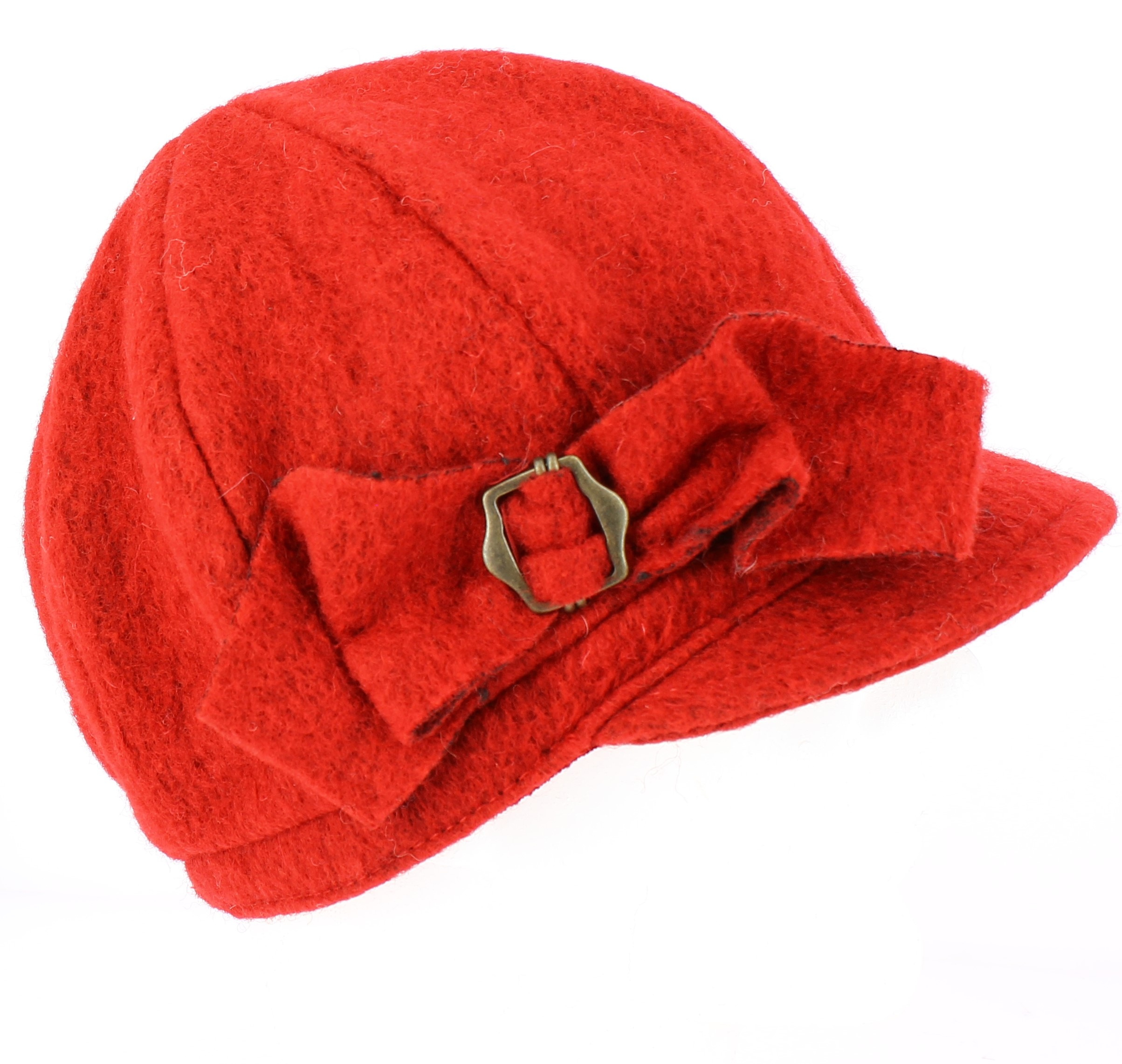 Femmes Chaud Brossé ANGORA Laine Mix Nœud cloche hiver mode chapeau violet