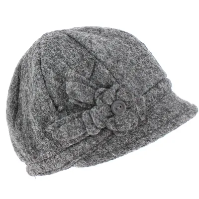 Grey Boiled Wool Neima Cap - Traclet Reference: 7839 | Traclet Hatters