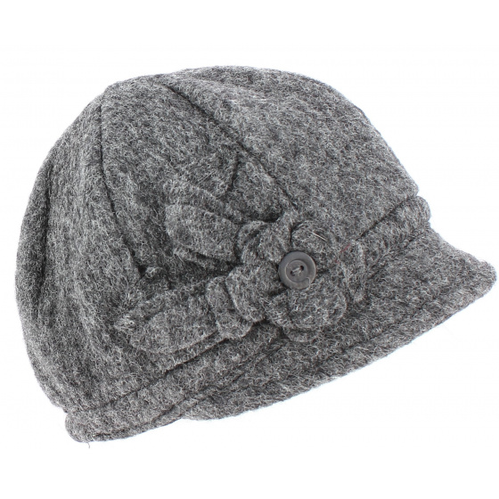Grey Boiled Wool Neima Cap - Traclet