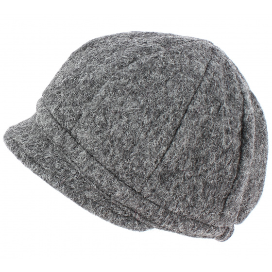 Grey Boiled Wool Neima Cap - Traclet
