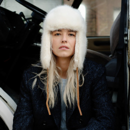 Barts Lucerne White Faux Fur Ushanka Hat