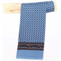Sky blue scarf with silk patterns - City Sport