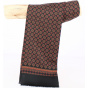Men's Black Scarf with Brown Patterns Silk - CITY SPORT