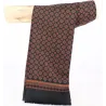(Foulard homme Noir Motifs Marron Soie- Reference : 6139 | Chapellerie Traclet