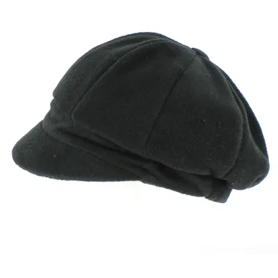 Fleece newsboy cap - black Reference: 4245 | Traclet Hatmakers
