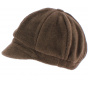 Brown Abby Fleece Newsboy Cap - TRACLET