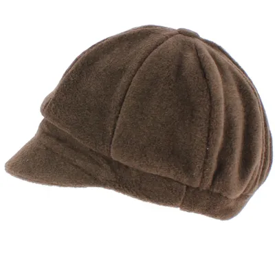 Brown Abby Fleece Newsboy Cap - TRACLET Reference: 694 | Traclet Hat Shop