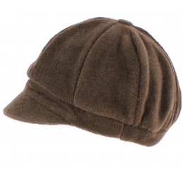 Brown Abby Fleece Newsboy Cap - TRACLET