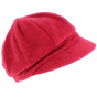 Burgundy Abby fleece newsboy cap - TRACLET