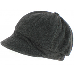 Newsboy Cap Abby Fleece Anthracite - TRACLET