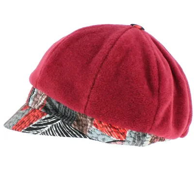 Casquette Gavroche Chona Bordeaux Polaire- Traclet Reference : 6258 | Chapellerie Traclet