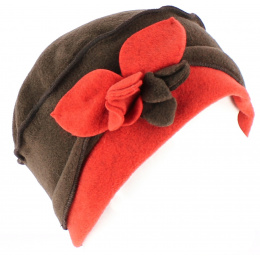 Toque Amalia polaire Marron/Orange - Traclet