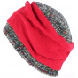 Ethel Red/Gray Wool Toque - Traclet