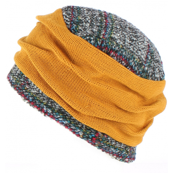Toque Ethel Laine Jaune Moutarde  - Traclet Toque Ethel Laine Jaune Moutarde  - Traclet