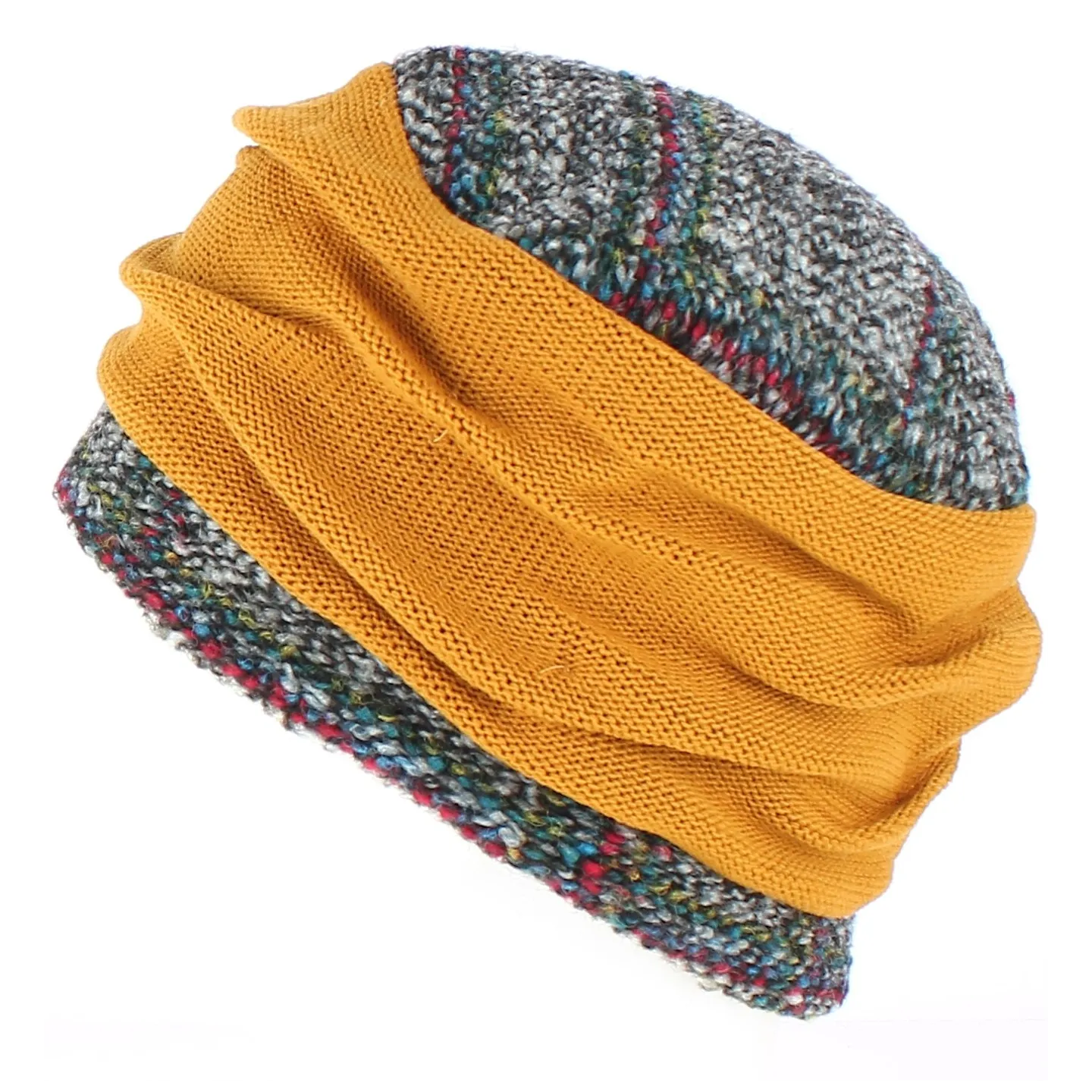 Toque Ethel Laine Jaune Moutarde - Traclet Reference : 3213 | Chapellerie Traclet