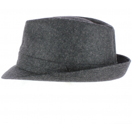 Anthracite Macadam Trilby Hat -Traclet