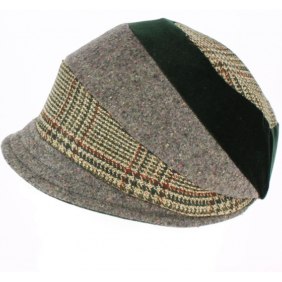 Mirna Newsboy Cap Patchwork Style - Traclet