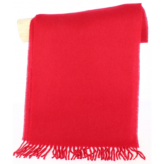 Virgin Wool Scarf Manoe Red - Traclet