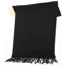 Manoe Black Virgin Wool Scarf - Traclet - buy black wool scarf Reference: 3798 | Chapellerie Traclet