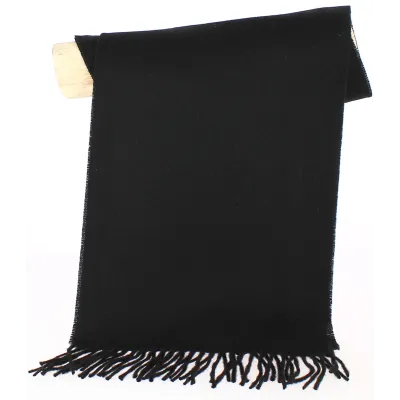 Manoe Black Virgin Wool Scarf - Traclet - buy black wool scarf Reference: 3798 | Chapellerie Traclet