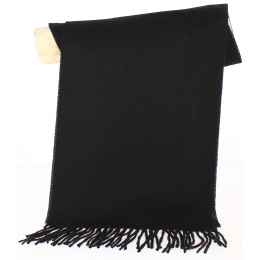 Manoe Black Virgin Wool Scarf - Traclet