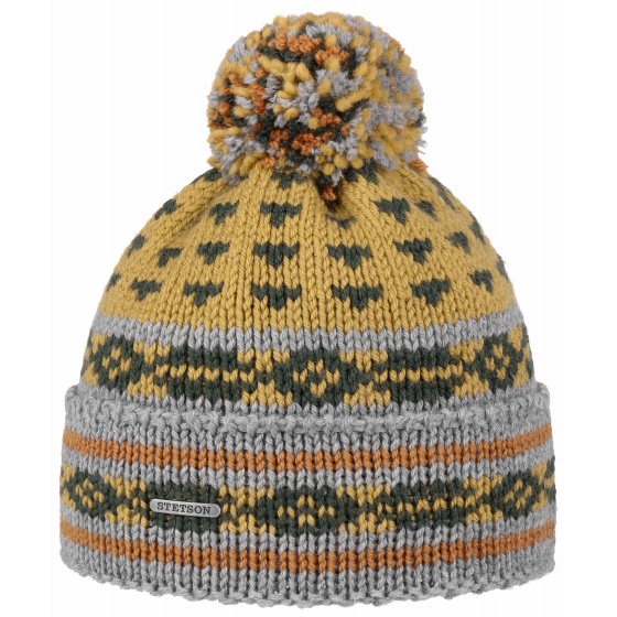 Oslo Yellow Pompon Beanie - Stetson