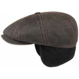 Casquette Hatteras Louvain Old Cotton Cache Oreilles Marron- Stetson