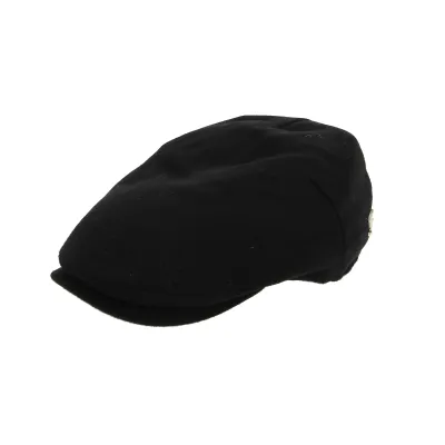 Casquette Plate Niels Cachemire Noire-Fléchet Reference : 8386 | Chapellerie Traclet
