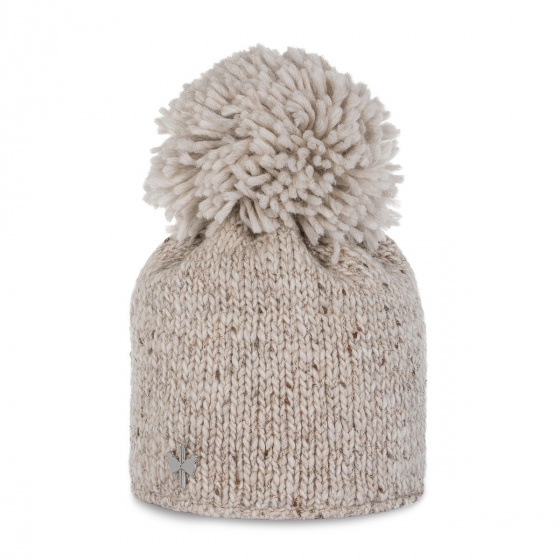 Ortona Beige Pom-Pom Beanie - Pipolaki