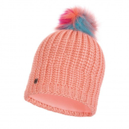 Knitted Dania Polar Beanie Orange - Buff