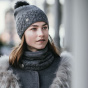 Elie Fleece-Lined Snood Gray - Buff