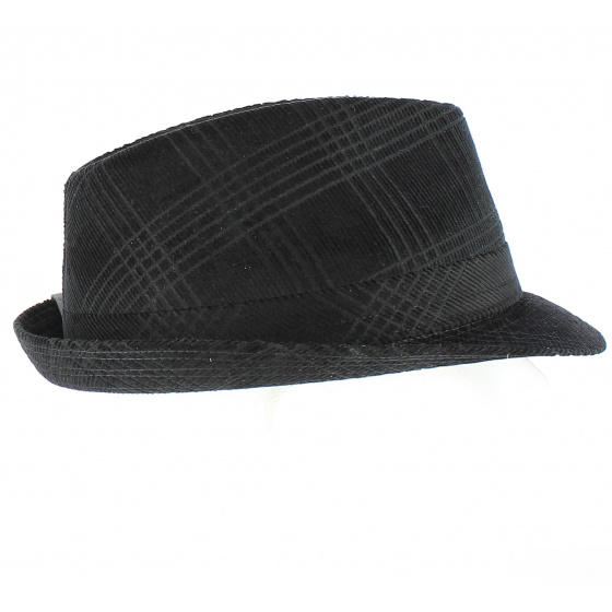 Chapeau Trilby Velours Ethan Noir -Traclet