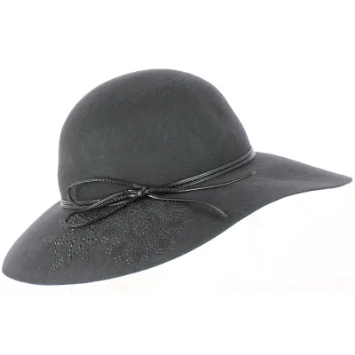Wide-brimmed hat - Lorella - buy grey wide-brimmed hat Reference: 5964 | Traclet Hat Shop