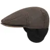 Casquette avec Oreillettes Kent Marron- Stetson Reference : 8414 | Chapellerie Traclet
