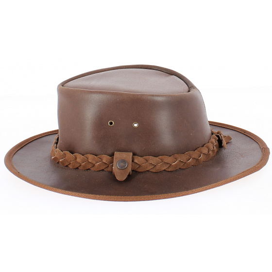 Winton Leather Traveller Hat - Aussie Apparel Winton Leather Traveller Hat - Aussie Apparel